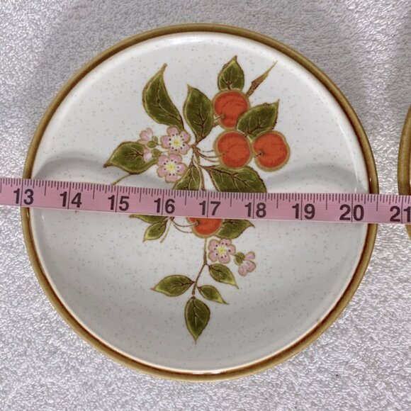 Vintage MCM Mikasa Natural Beauty Treesweet C9052 Stoneware Side Plates x2 - Picture 3 of 9